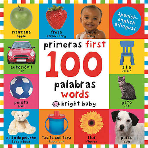 "First 100 Words" English/Spanish Board Book by Roger Priddy