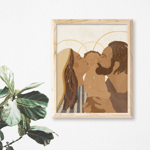 The Holy Family | Catholic Art Print | Religious Home Decor