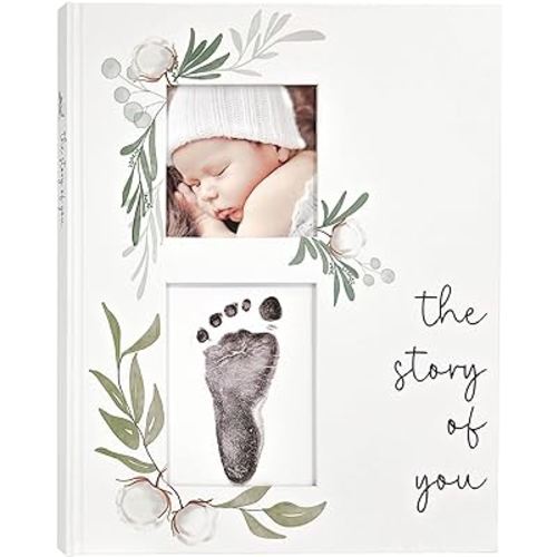 Baby Memory Book for the Modern Minimalist - Simple Baby Book for Boy or Girl - First Years Journal - Monthly Milestone Keepsake Record Book - Gender Neutral Pregnancy Gift for Baby Shower