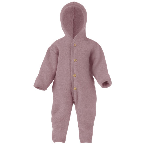 Engel Wool Fleece Hooded Overalls - Rosewood