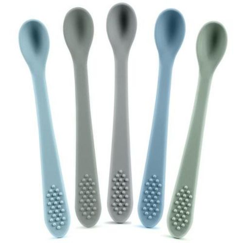 Baby Spoons - Infant Spoons First Stage - Silicone Baby Spoon For Self Feeding - First Stage Baby Feeding Spoon Set Gum Friendly - Bpa Free