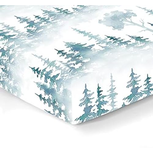 100% Organic Cotton Fitted Sheets for Standard Crib and Toddler Mattresses/Pads 28” x 52” and up to 6” Thick. Boys and Girls. Fits, Dream On Me, Lullaby, Safety 1st, Newton, and Other Brands.