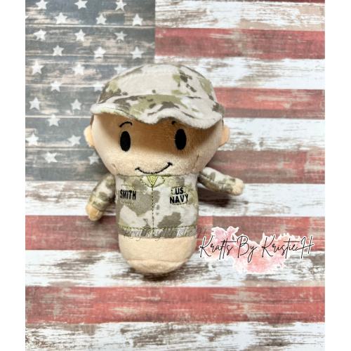 NEW! itty bitty Navy Army Air Force Marines National Guard, personalized doll, Military, Boot Camp, Camo, Deployment, personalized gift