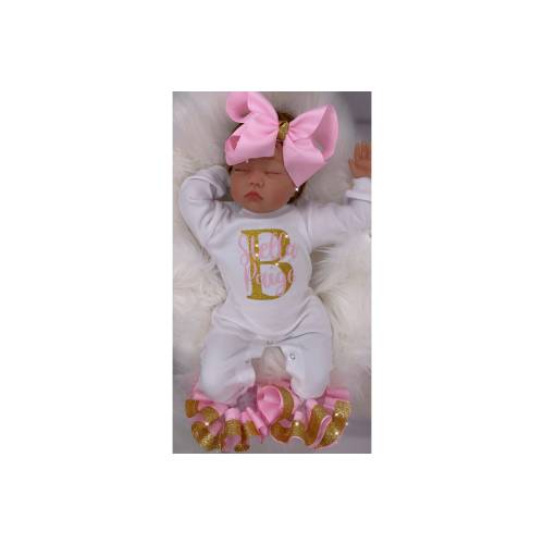 Baby Girl Outfit, Coming Home Outfit, Custom, Handmade, Personalized Newborn, Babyshower Gift, Newborn Clothing Set, Outfits With Hats