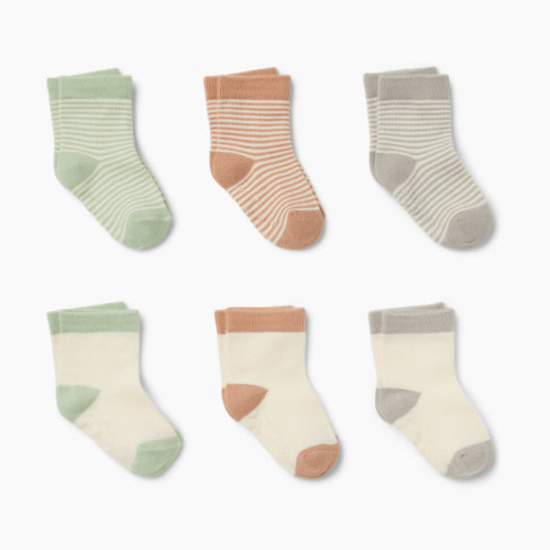 Small Story 6 pack socks - Neutrals, 0-3 M