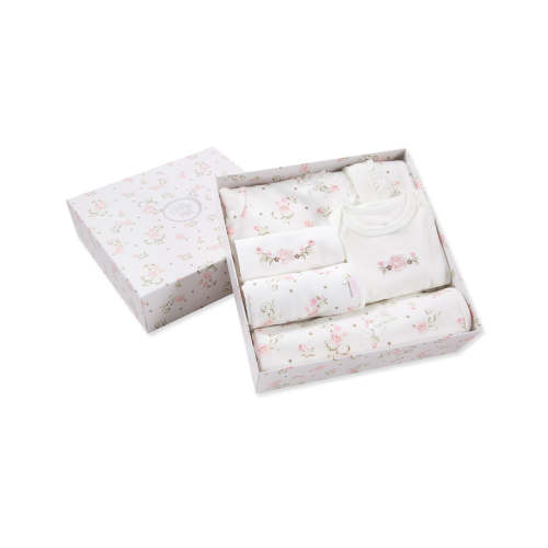 Vintage Rose Print Baby Gift Box Set