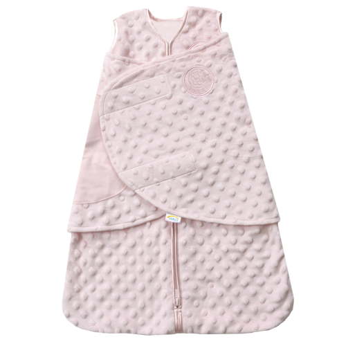 Halo® Sleepsack® Swaddle, Plushy Dot Velboa, Pink, Girls, Small, 3-6 Months