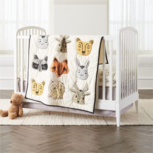 Roxy Marj Woodland Animal Baby Crib Quilt