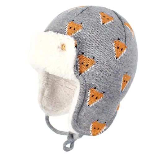 Zando Baby Boy Sherpa Lined Warm Fleece Pilot Hat Infant Toddler Winter Hat Mitten Set