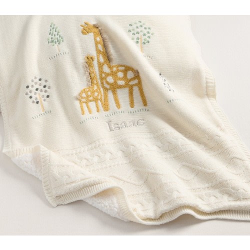 Giraffe Heirloom Baby Blanket