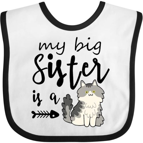 inktastic My Big Sister Is a Cat Baby Bib