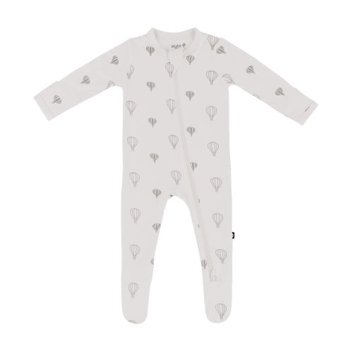 Zippered Footie in Hot Air Balloon
