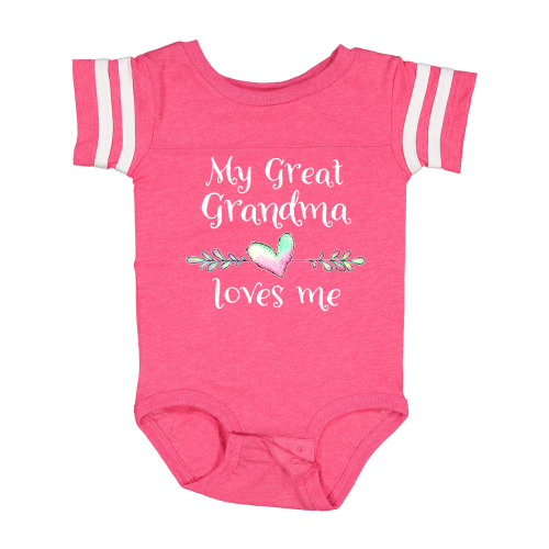Inktastic My Great Grandma Loves Me- Heart Great Grandchild Boys or Girls Baby Bodysuit