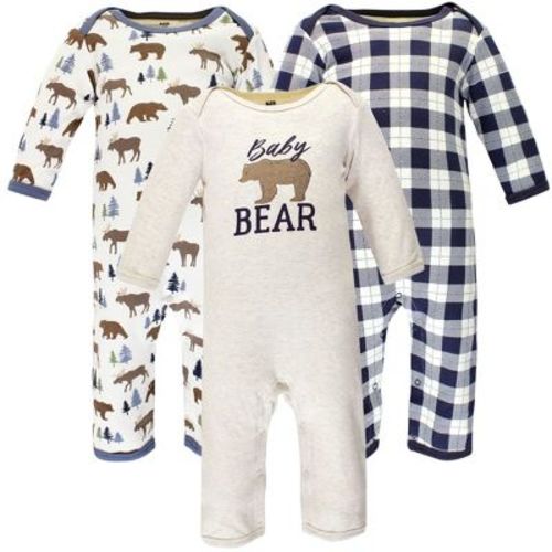 Hudson Baby Infant Boy Cotton Coveralls, Moose Bear, 0-3 Months
