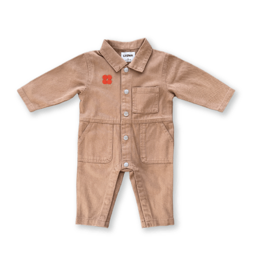 Organic Denim Boilersuit - Clay