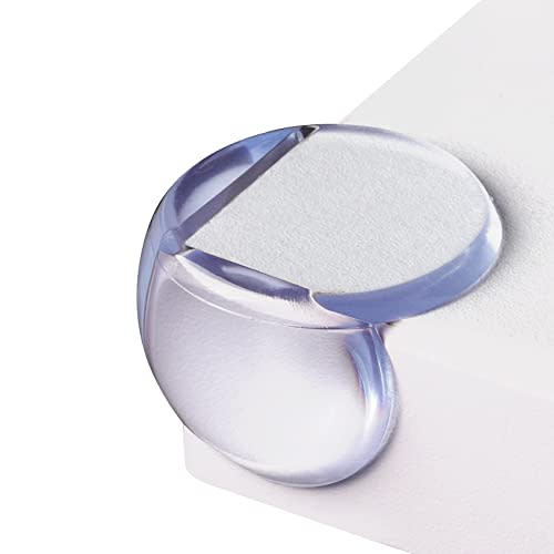 Corner Protector for Baby: Baby Proofing Safety Corner Clear Furniture Tablet Corner Protection| Protectors Guards, Baby Proof Bumper & Cushion to Cover Sharp Furniture & Table Edges (24 Count Round)