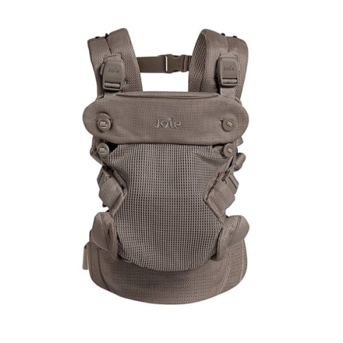 Joie Savvy Air 4-in-1 Mesh Baby Carrier – Breathable, Ergonomic Baby Carrier with 4 Carry Positions, Cooling Mesh Fabric, Padded Straps, and Lumbar Support (Bisque)