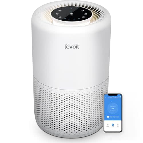LEVOIT Air Purifier for Home Bedroom Dorm Room, Smart WiFi Alexa Control, AHAM VERIFIDE, 3-in-1 Filter with HEPA Sleep Mode for Allergens, Pollutants, Smoke, Dust, Core 200S-P, White