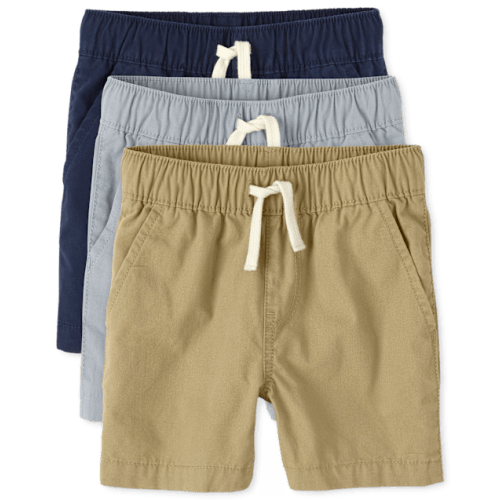 Baby And Toddler Boys Pull On Jogger Shorts 3-Pack - Multi