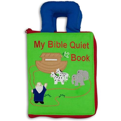 My Bible Quiet Book by My Growing Season | Interactive Fabric Activity Book for Kids | Educational Christian Toy for Toddlers & Preschoolers | Travel-Friendly and Sensory-Rich Soft Book