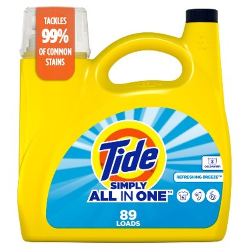 Tide Clean & Fresh Simply Refreshing Breeze HE Compatible Liquid Laundry Detergent Soap - 117 fl oz