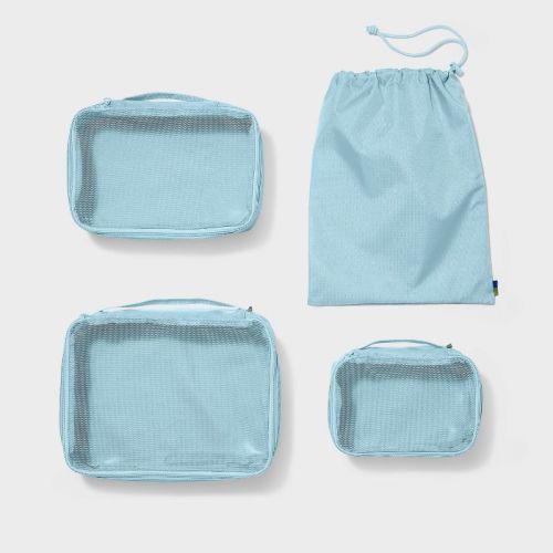 4pc Packing Cube Set - Open Story™ Muddy Aqua: Zipper & Drawstring Closure