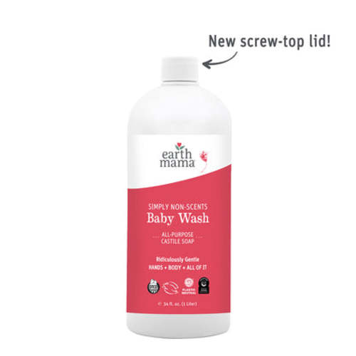 Simply Non-Scents Castile Baby Wash - Unscented Soap