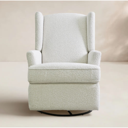 Cream Boucle | Second Story Home Heming Wingback Recliner Nursery Glider & Reviews | Wayfair