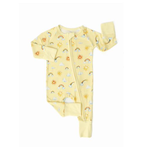 Sunshine & Rainbows Bamboo Zippered Sleeper – Little Crowns & Capes