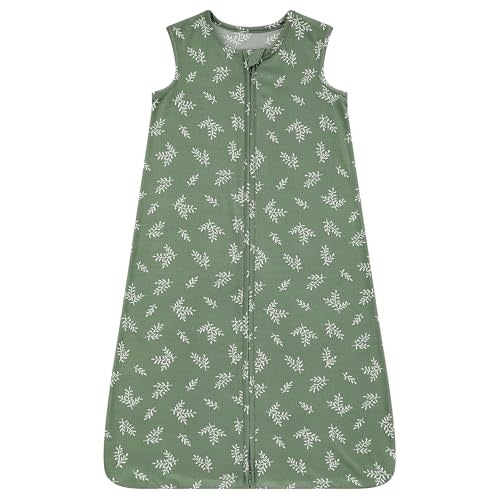 DaysU Baby Sleep Sack 12-18 Months Stretchy Unisex Wearable Blanket 2-Way Zipper TOG 0.5 Breathable Lightweight Sleeping Bag 1 Pack, Leaf, Large
