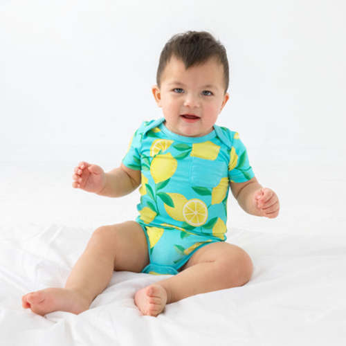 Blue Sunny Citrus Pocket Bodysuit