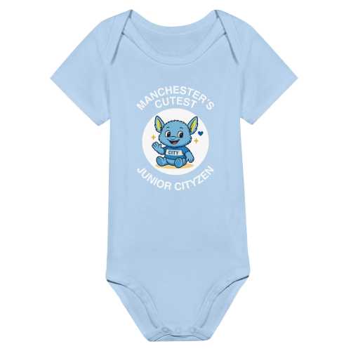 Manchester City Baby Bodysuit – Junior Cityzen, 100% Soft Cotton