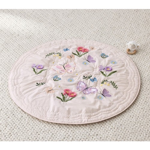 Wildflower Butterfly Muslin Play Mat | Pottery Barn Kids