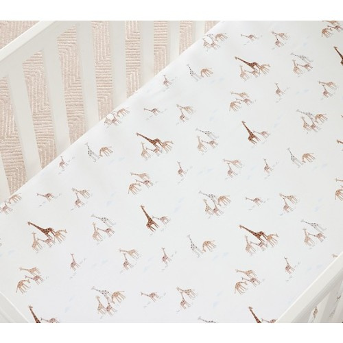 Goldie Giraffe Crib Fitted Sheet | Pottery Barn Kids