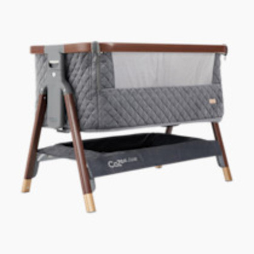 Tutti Bambini CoZee Luxe Bedside Crib - Walnut/Slate Grey