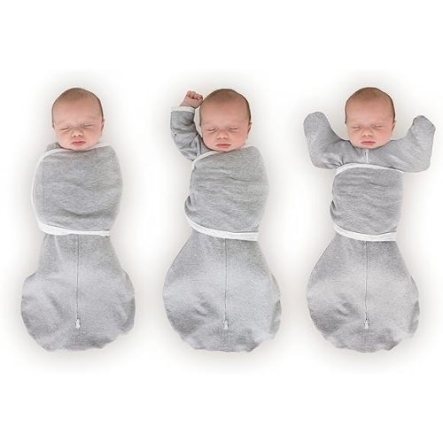 SwaddleDesigns 6-Way Omni Swaddle Sack Arms Up Swaddle for Newborn, More Options to Calm Startle Reflex, Improves Sleep, Easy Transition Baby Sleep Sack,