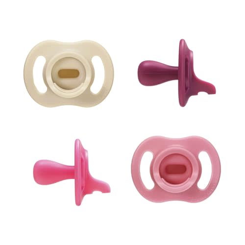 Tommee Tippee Ultra-Light StayPut Pacifier, One-Piece Silicone Design, 6-18m, 4 Pack