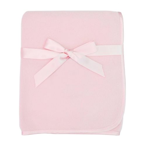 TL Care Fleece Blanket with Silk-Like Satin Trim, Soft, Warm & Cozy, Pink, 30" x 30" for Boys and Girls, Perfect for Baby Carrier, Stroller, Travel and Gifting