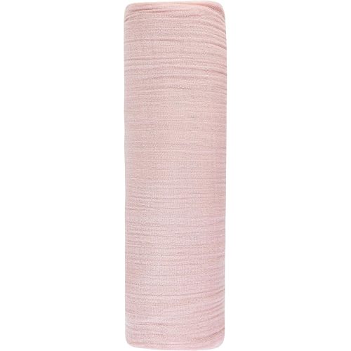 Ely's & Co. Cotton Muslin Swaddle Blanket 1-Pack for Baby Girl — 100% Cotton Muslin Extra-Large Swaddle Blankets (47” x 47”) Petal Pink