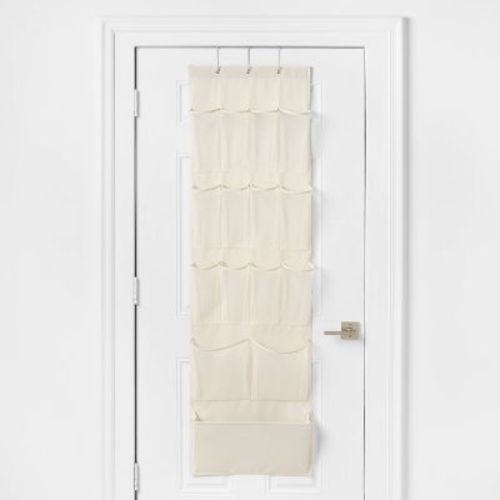 Hanging Closet 15 Pocket Over Door Shoe Org Ivory - Brightroom™