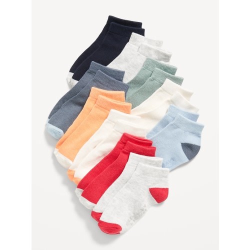 Unisex 10-Pack Ankle Socks for Toddler & Baby