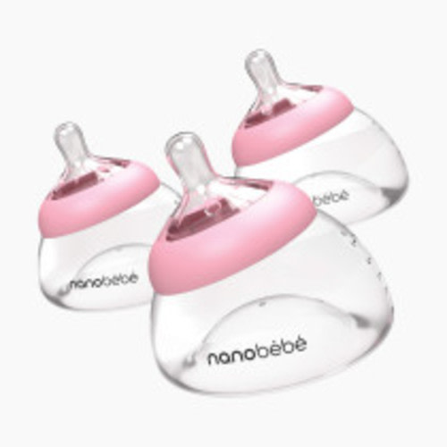 Nanobebe Breastmilk Bottle - Pink, 3