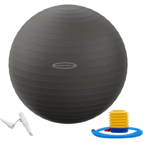 Signature Fitness Anti-Burst and Slip Resistant Exercise Ball Yoga Ball Fitness Ball Birthing Ball with Quick Pump, 2,000-Pound Capacity, Multiple Sizes