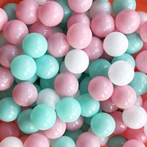 MoonxHome Ball Pit Balls for Toddlers, BPA Free Crush Proof Plastic Toy Balls for Ball Pit, Children's Pool Water Toys, Macaron Ocean Balls for Play Tent 2.15 Inch Pack of 100…