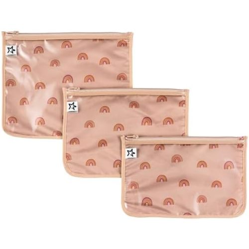 Tiny Twinkle Mess-proof Travel Bags, Airline Compliant, Zipper Closure, Clear Front Pouch, Diaper Bag Packing, Toiletry or Cosmetics Organizer 3 Pack Set