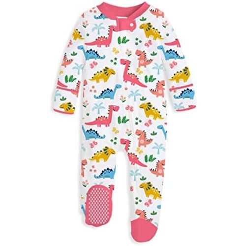 UNIFACO Baby Girls Boys Footed Pajamas One-Piece Sleeper Snug Fit Sleep and Play Zip Front Footie Romper 3-6 Month