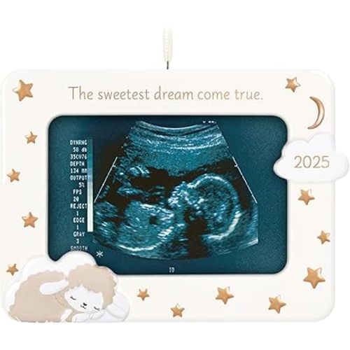 Hallmark Keepsake Christmas Ornament 2025, Sweetest Dream Come True Photo Frame 2025, Porcelain, New Baby Gifts