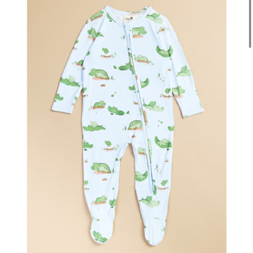 Happy Gator Footie in Blue | Tullabee