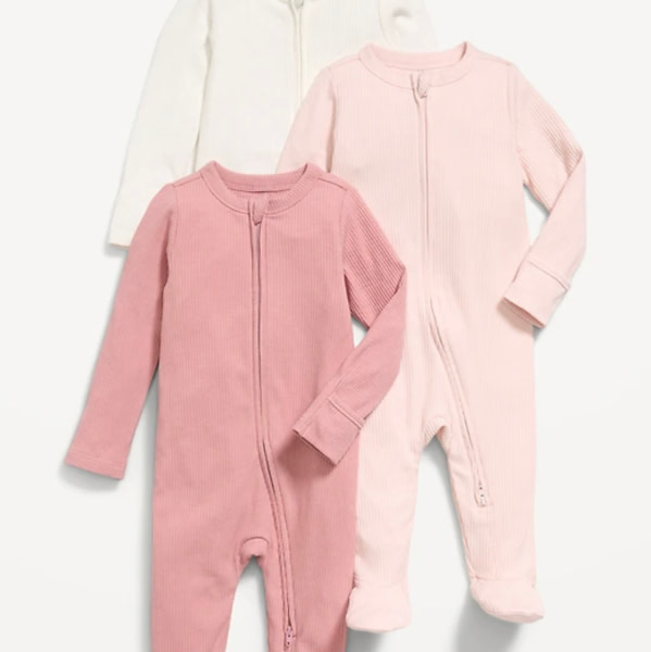 3-Pack 2-Way Zip Onesies