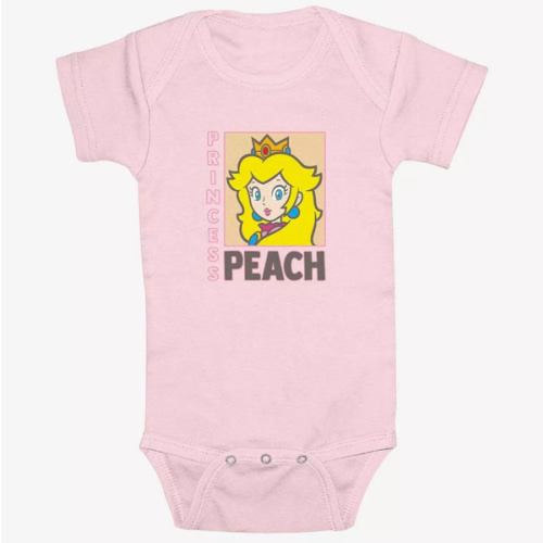 Nintendo Framed Princess Peach Infant Bodysuit - PINK | BoxLunch